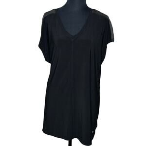 Jones New York V-Neck Tee w/ Mesh Shoulder Detail Size Large New